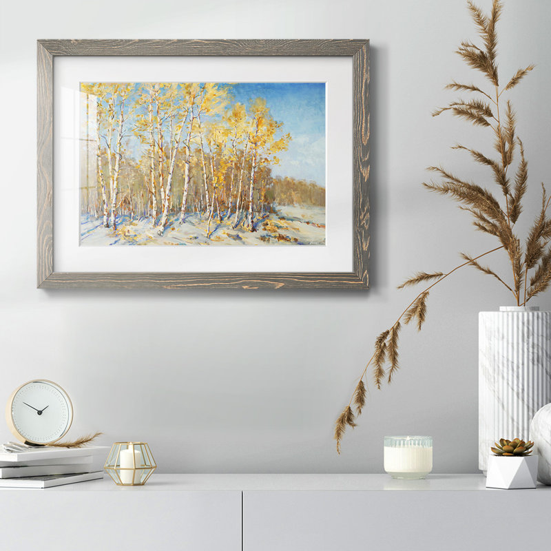 Arbres en automne, H 22 po x l 32 po x P 1,5 po, Gris