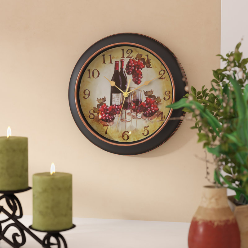 Howa Round Plastic Wall Clock 12 Inches