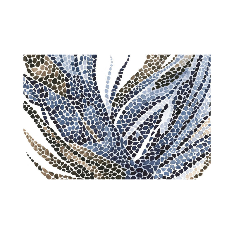 Blue And Brown Flower by Ana Ozz - Gallery-Wrapped Canvas Giclée on Canvas, 20.32 cm H x 30.48 cm W, No Frame