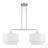2 Light Soft Gold Large Linear Chandelier With Hand Crafted Off-White Color Fabric Hardback Shades-1979078121