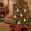 Ornements nordiques en forme d'arbre de Noël, ornements de Noël en macramé de coton avec frange