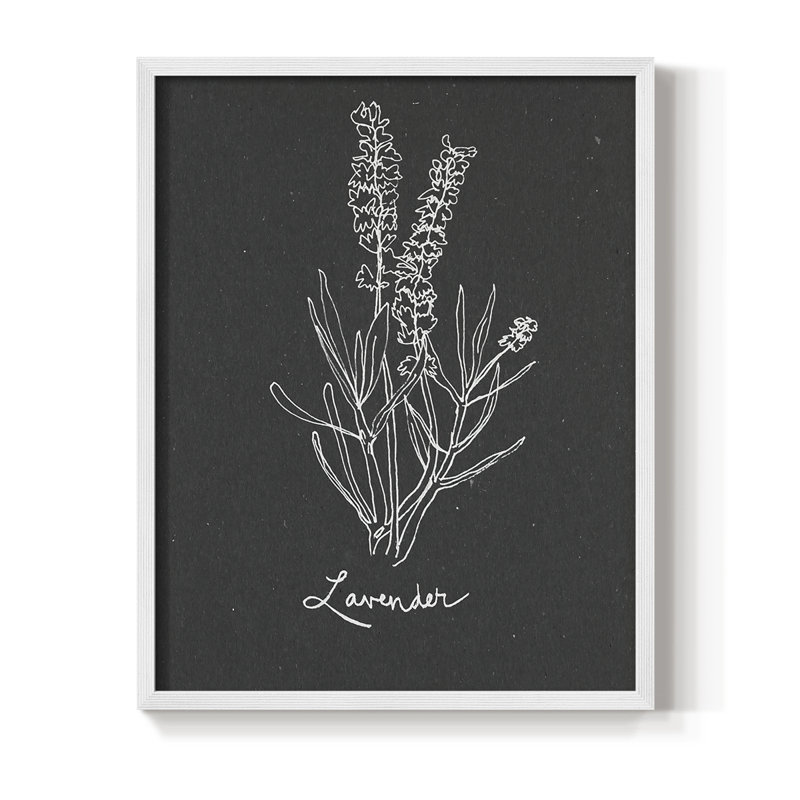 Scent Garden II Framed Print - Solid Wood, 10" H x 8" W, White