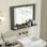 Miroir de salle de bain rectangulaire avec tablette 23,5 po x 17,5 po et cadre en bois