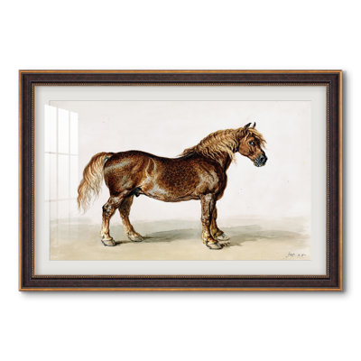 Cheval de trait, milieu du XIXe siècle - James Ward - Estampe encadrée sur mesure