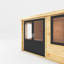 13ft x 10ft Home Office Elite Log Cabin With Side Shed UPVC Windows & Doors (44mm)-105863322