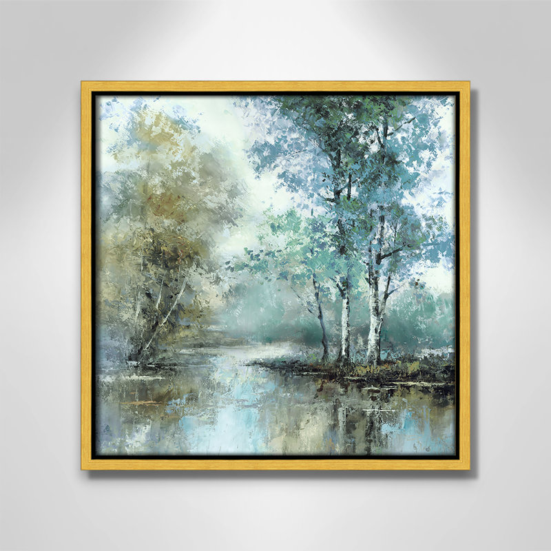 Spring's Grace I - Square Version Print par T.C. Chiu, H 13,5 po x l 13,5 po, Doré