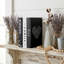 Faux livres de table basse, ensemble de 3 décorations en noir et blanc Home Family Love pour salons, bureaux, hôtels et mariages