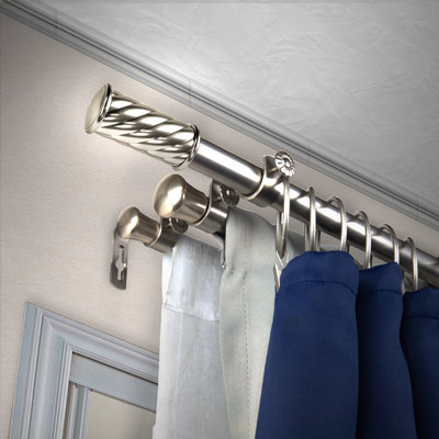 Ensemble de tringle à rideaux réglable 0,81 po Cadwall