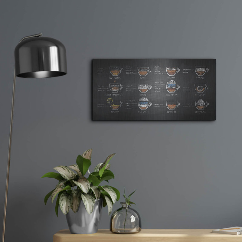 «Coffee Recipes» par Luxe Metal Portfolio, H 12 po x l 24 po
