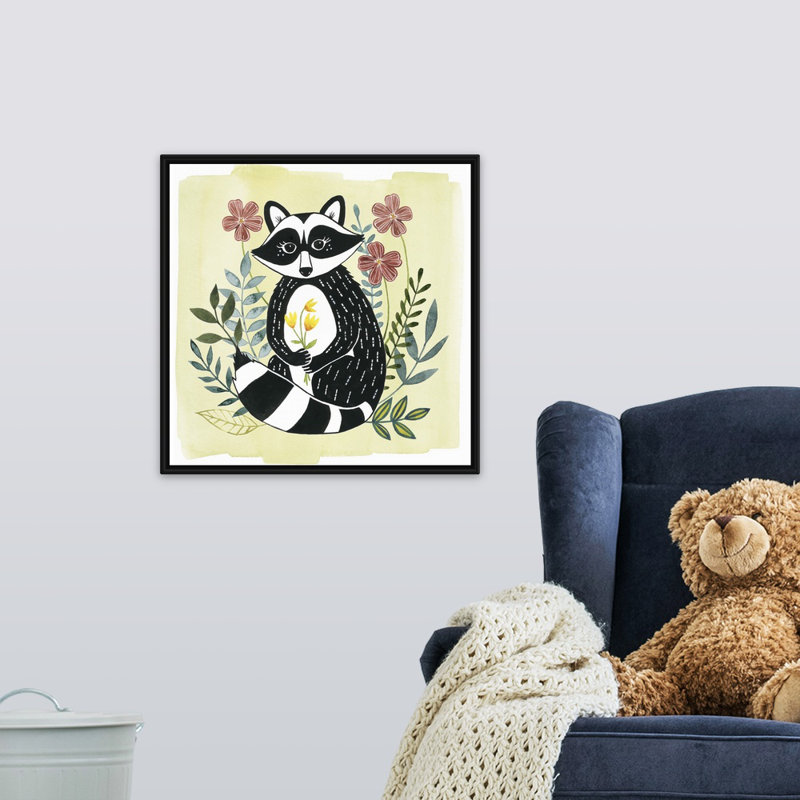 Art sur toile floral forester i Shine, H 16 po x l 16 po x P 1,75 po, Cadre flottant noir