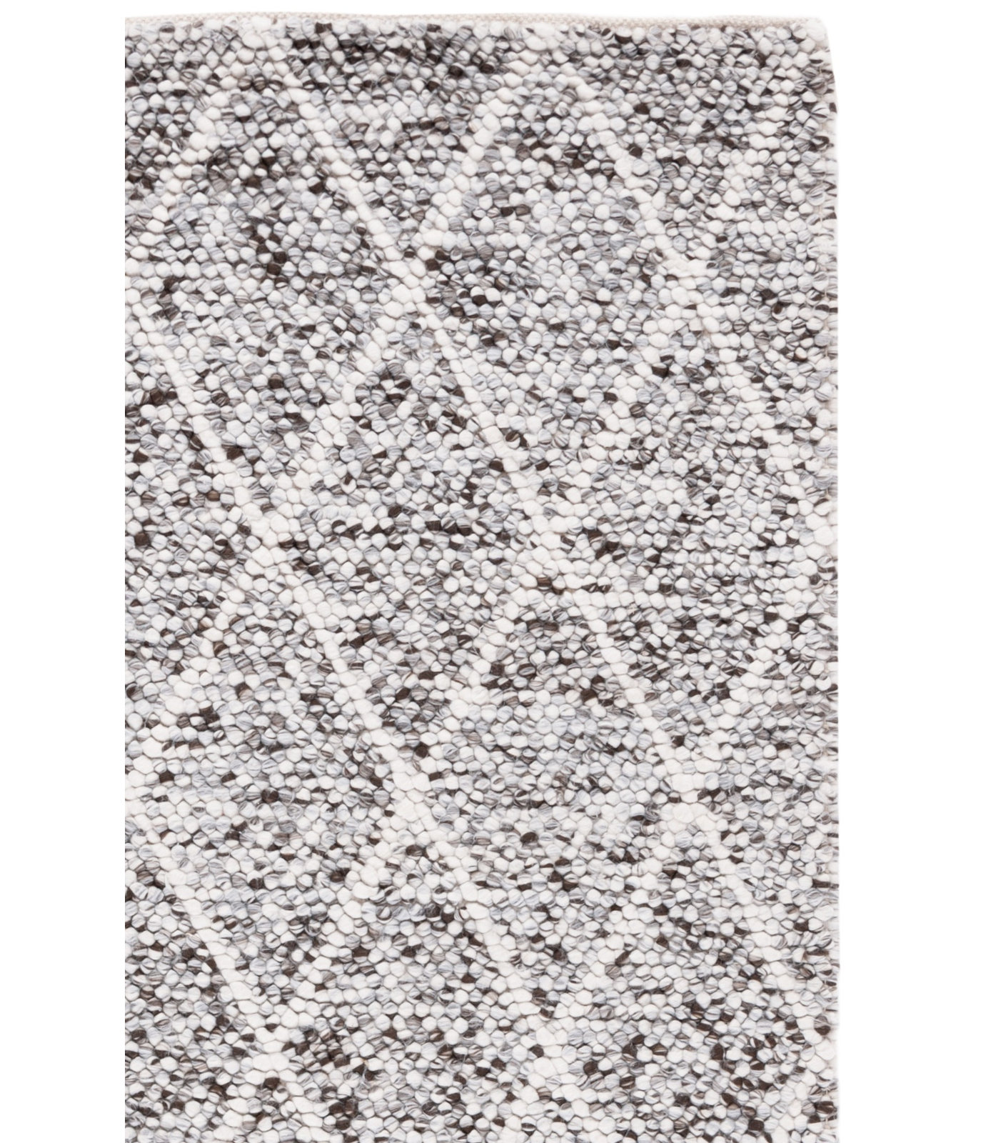 Huberty Brown Gray Hand-Woven Geometric Rug, Rectangle 4' x 6'