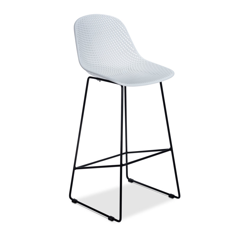 Tabouret de bar Dusti, H 29,25 po, Blanc