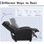 Fauteuil inclinable de massage pour le salon avec repose-pieds réglable - Canapé inclinable ergonomique en cuir PU avec fonction de massage intégrée pour le cinéma maison ou le bureau