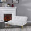 Futon de lit convertible avec pieds en métal doré et blanc-1457127629