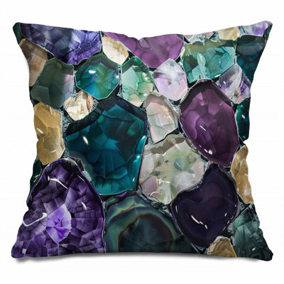 Trendy Floral Plush Cotton Blend Reversible Throw Pillow