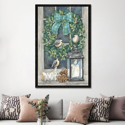 Winter Wreath by Diane Kater - Print on Canvas
