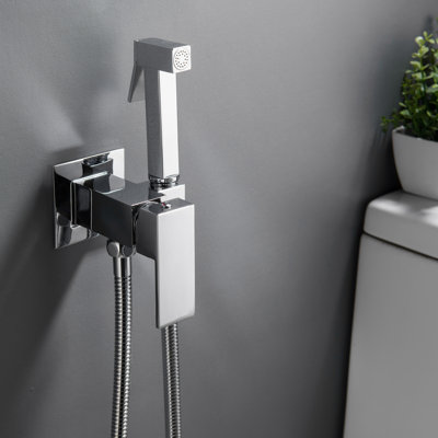 Elongated Wall Mount Bidet with Faucet