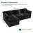 Boneless 112" Cloud Modular Sectional Sofa, Corduroy Boneless Couches with Deep Seat-1361617346