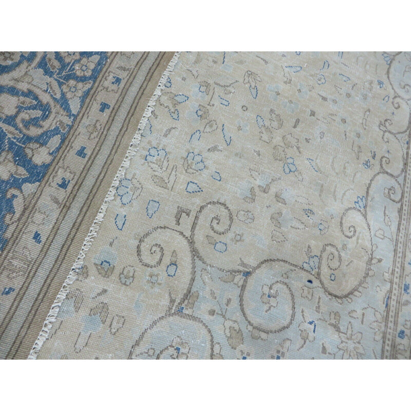 Tapis en laine ivoire 8 pi 8 po x 11 pi 11 po one-of-kind noué la Aniyah