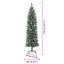 vidaXL Artificial Slim Christmas Tree with 150 LEDs Green-1272619579-1272619578