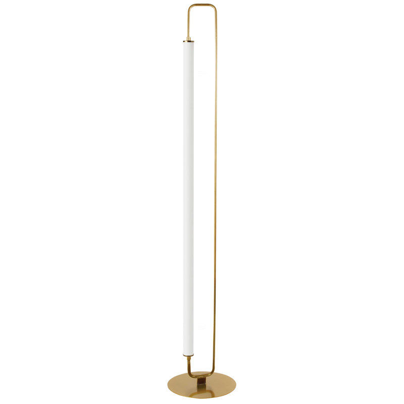 Lampe sur pied DEL 59 po Creeden, Laiton vieilli