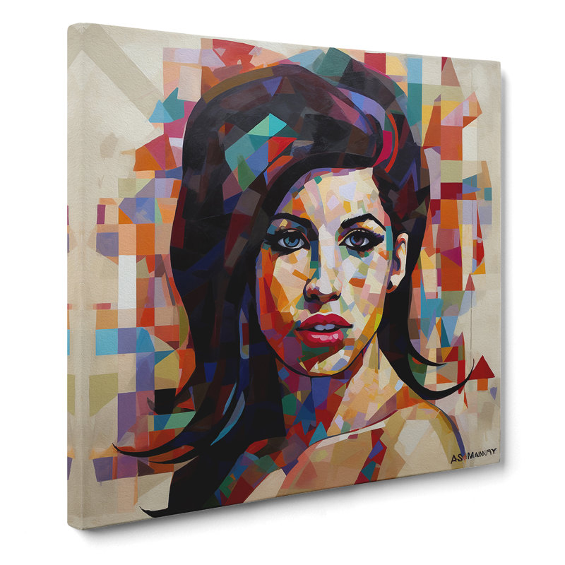 Amy Winehouse Constructivism - Print, 35cm H x 35cm W x 3cm D
