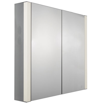 Musichaus 5.5'' W 31.5'' H Surface Frameless Medicine Cabinet with Mirror and 2 Adjustable Shelves