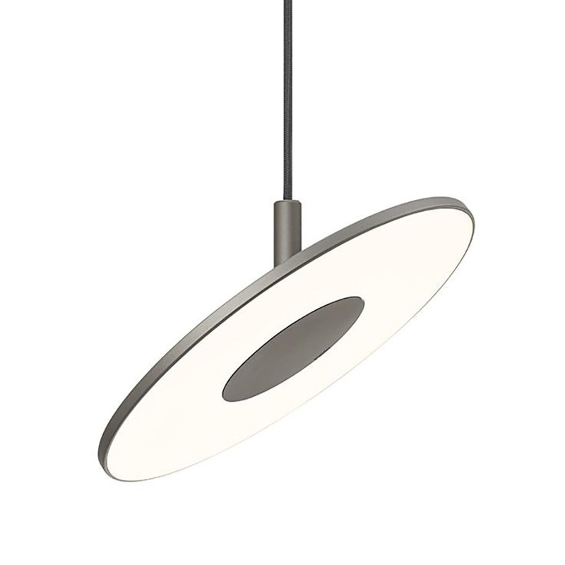 Circa Pendant Lamp, 3.5" H x 12" W x 12" D, Graphite