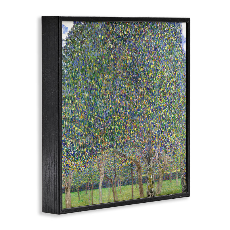 Abstrait mosaïque abstraite encadrée par Gustav Klimt, H 12 po x l 12 po, Giclée encadrée noir minuit