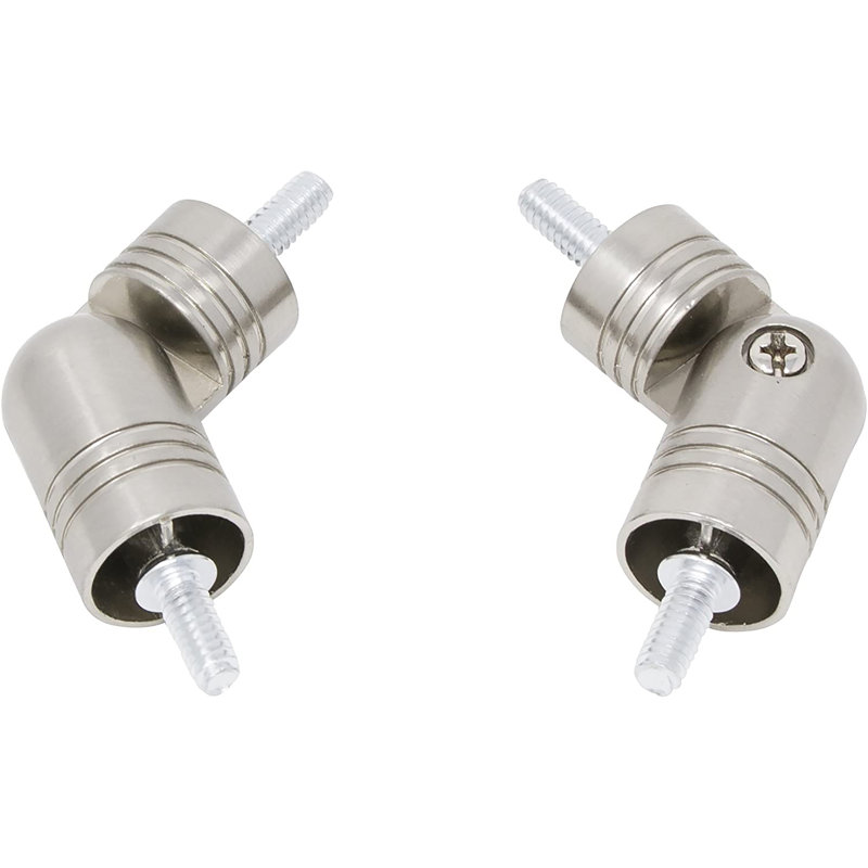 Meriville Hinged Elbow Connector, 2 pcs, 1", Satin Nickel