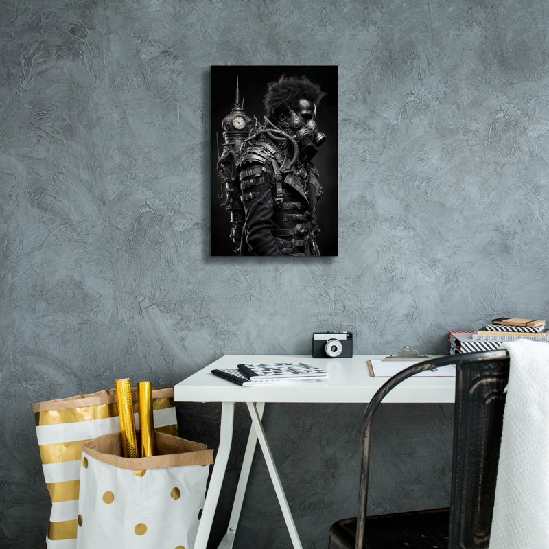 «Time Traveller 1» par KIR.DART, art mural sur toile, H 18 po x l 12 po x P 0,75 po