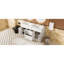 Meuble-lavabo spacieux et moderne avec armoire en MDF et deux lavabos pour les grandes salles de bain