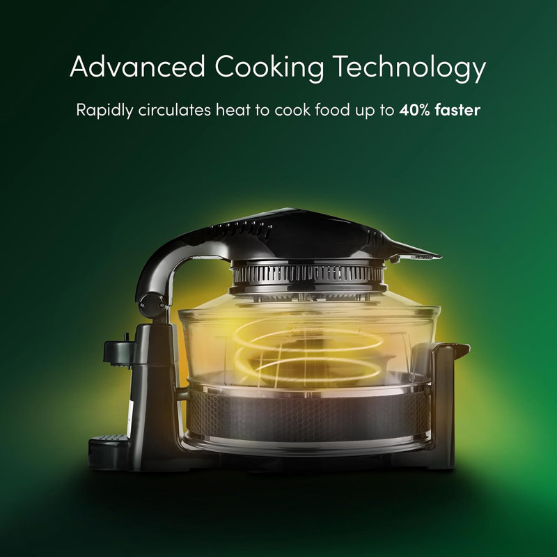 Emperial 12-17L Digital Halogen Oven Air Fryer with Hinged Lid - 10 Pre-Set Modes,Timer, Temperature Control With Accessories