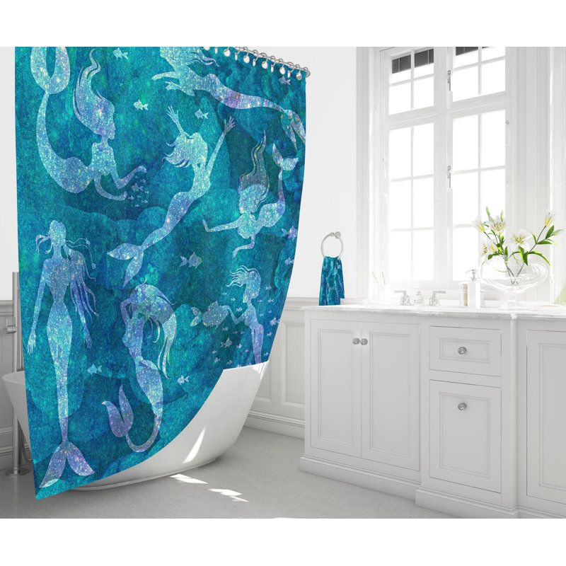 Grati Abstract Shower Curtain, 83" H x 70" W