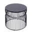 Table basse ronde moderne de 30 po avec table de bout moderne en métal trempé et plateau en verre trempé teinté Modern-697972242