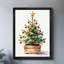 Art encadré noir, plantes exquises de Noël rétro, impressions murales de style rétro-1151085087