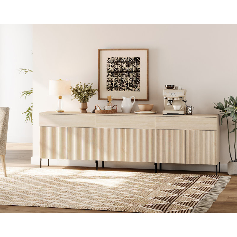 Union Rustic 94.5" W Manufactured Wood Sideboard, Beige
