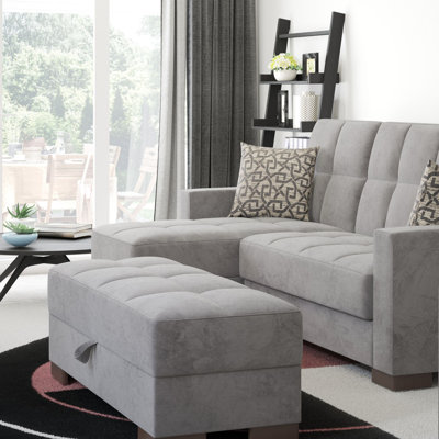 Repose-pieds avec rangement en microfibre Primenest Nimbusflow