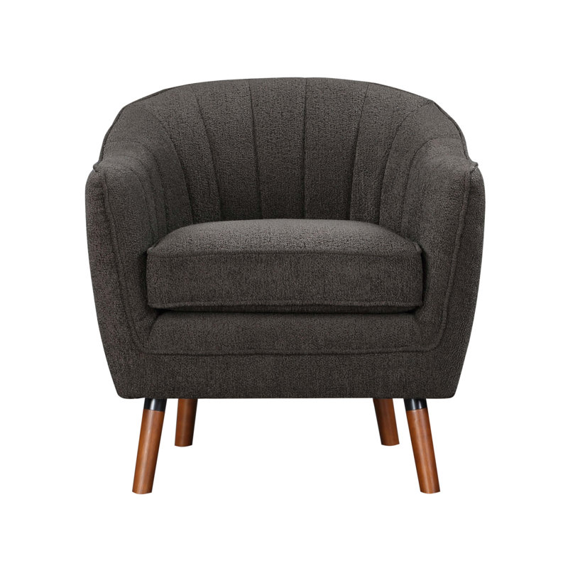 Chaise d'appoint Mid-Century, Gris anthracite