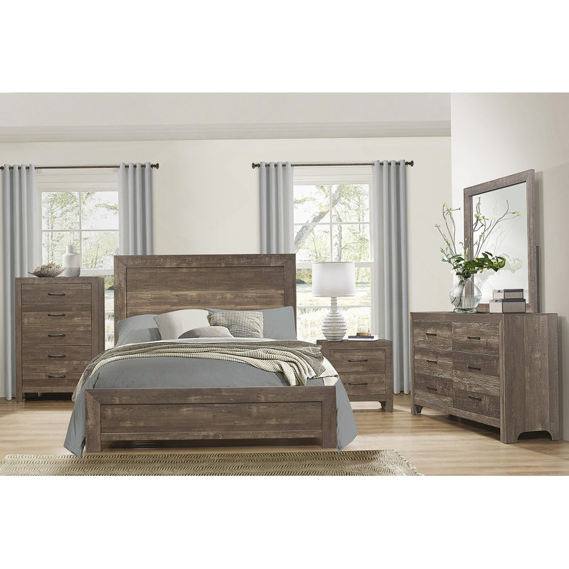 Queen Beds, Rustic Brown