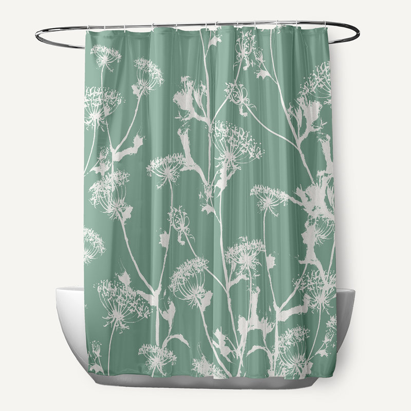 Rideau de douche Windy Blossom, Vert