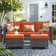 Joette Premium All-Weather Wicker 5 - Person Patio Conversation Sets with Cushions