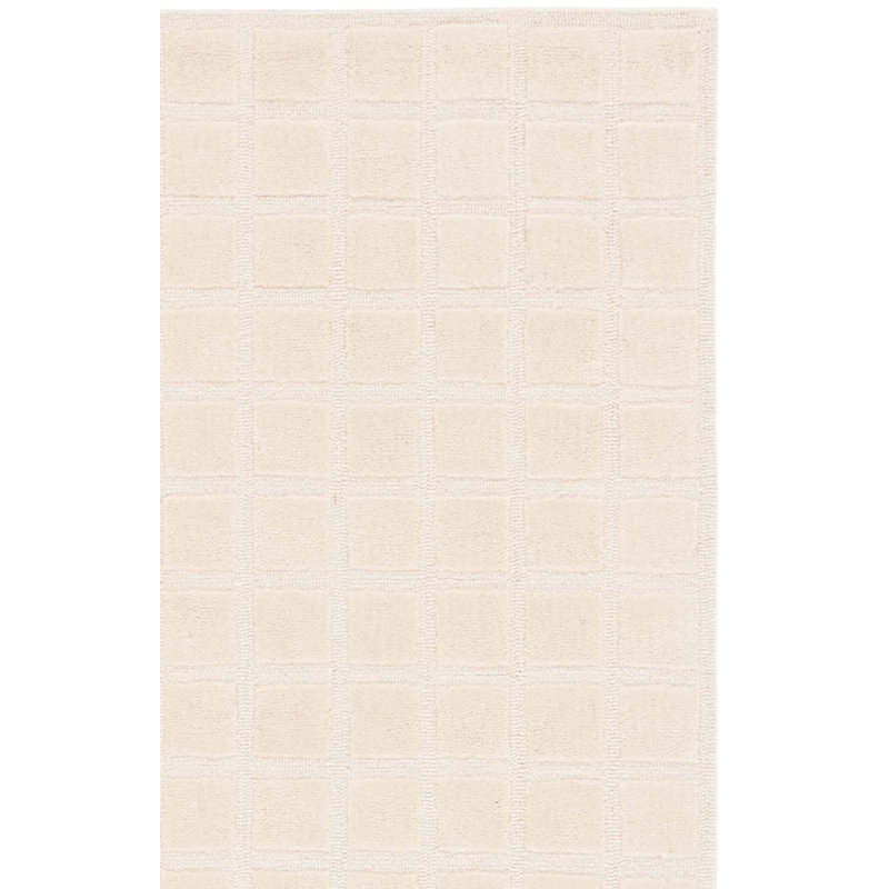 Naoya Hand Tufted Wool Pile Geometric Rug, Square 6'