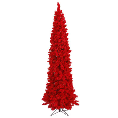 Flocked Red Fir Artificial Fir Christmas Tree