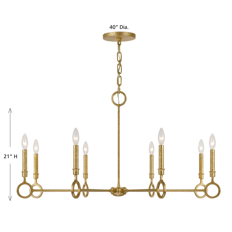 Noah 8-Light Chandelier in Gold Armory by Breegan Jane