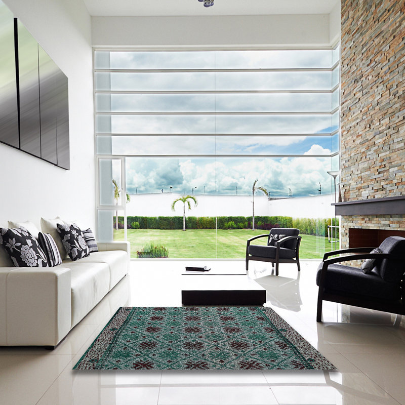 Tapis abstrait moderne 5084, Carré 8 pi