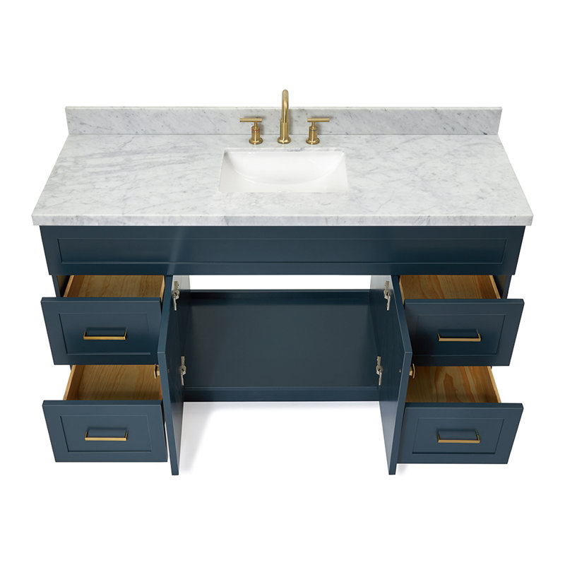 Ensemble de meuble-lavabo simple 61 po Hamlet, Bleu minuit