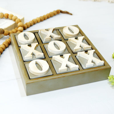 Bloc de lettres Haight Wood Tic Tac Toe