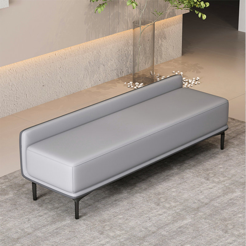 Banc avec revêtement, H 18,90 po x l 62,99 po x P 18,90 po, Gris / Gris foncé