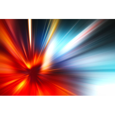 Rays Of Colourful Light - Wrapped Canvas Print